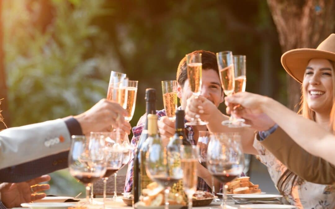 Group of people cheersing