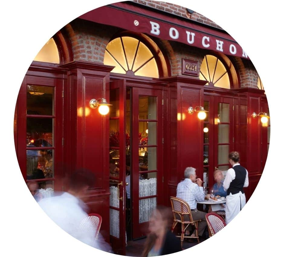people dining outside of Bouchon restuarnt