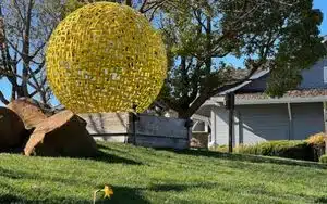Yellow Sphere Sculpture