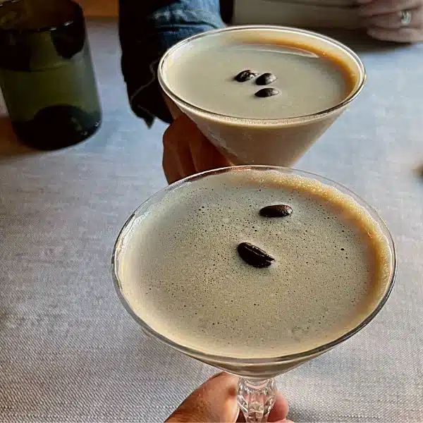 two espresso martinis 