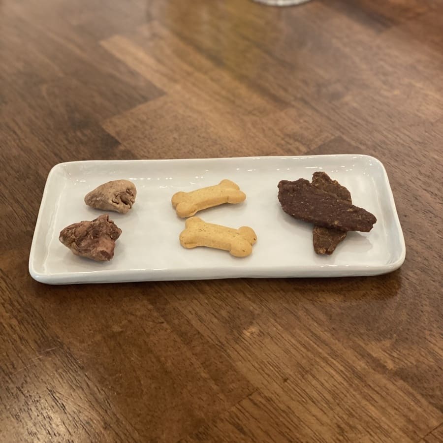 dog treats on plate