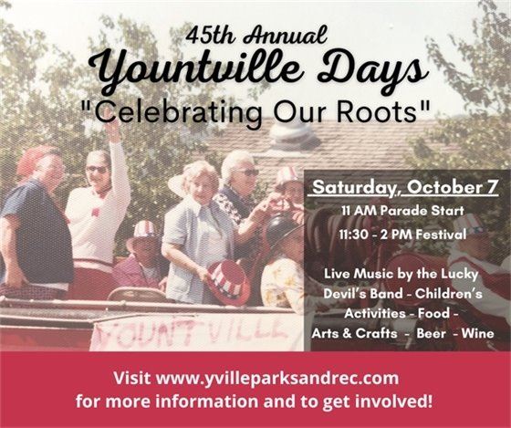 Yountville Days Parade banner