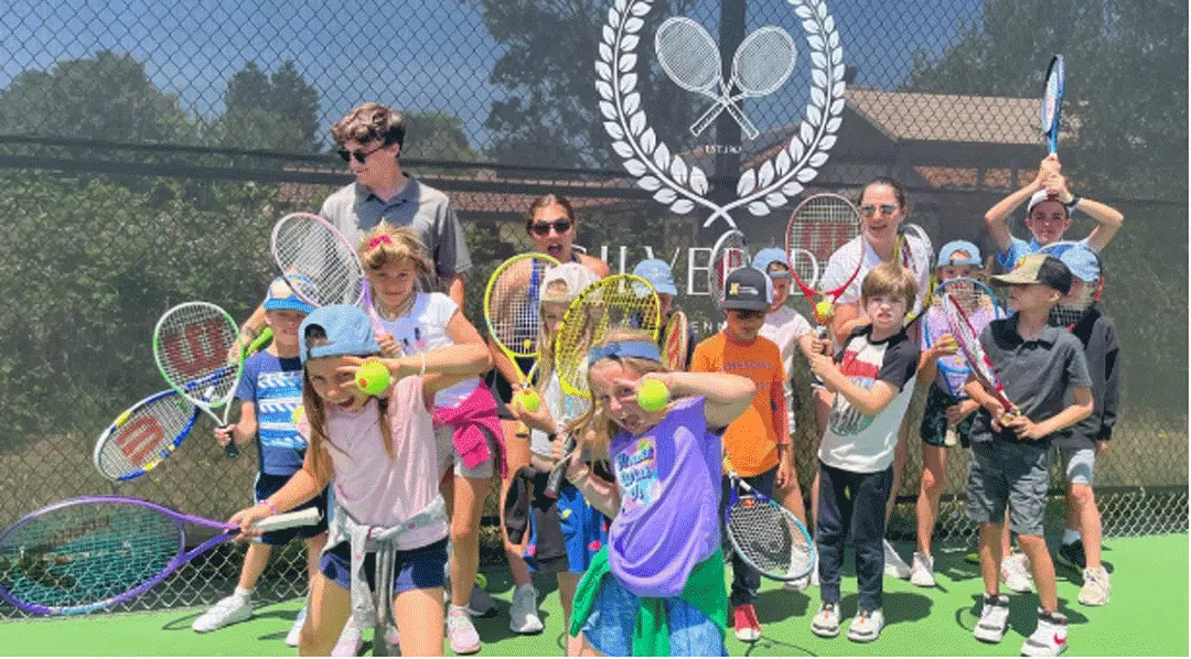 Silverado Resort and Spa Thanksgiving Kids event kids posing with tennis balls and rackets