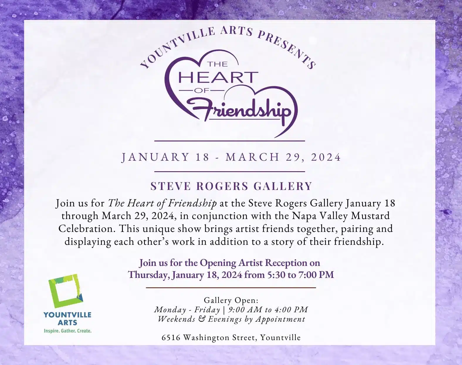 January Events Art of Friendship