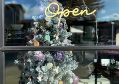 christmas tree in window