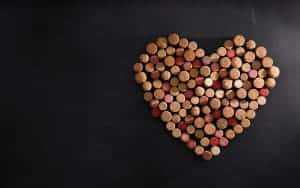 heart made out of corks