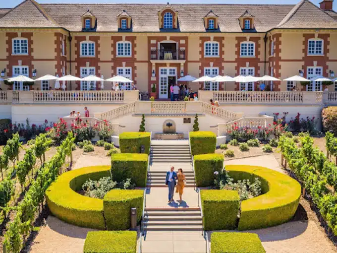 ariel view of building and courtyard
