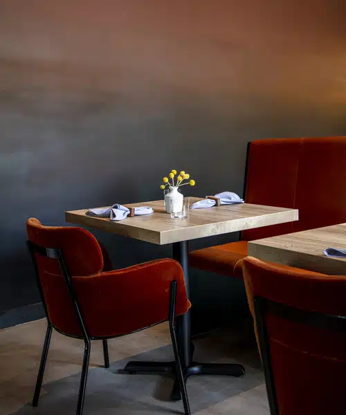 table inside building