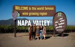 people standing in front of napa valley sign