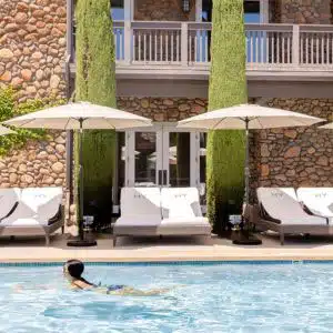 places to stay and pools for event guests