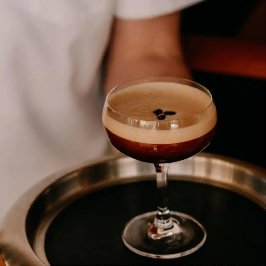Espresso Martini being served in Yountville