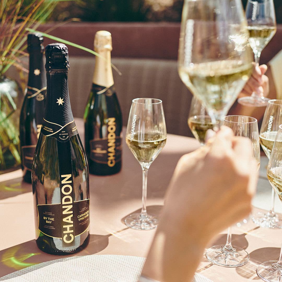 chandon tasting bottles and glasses