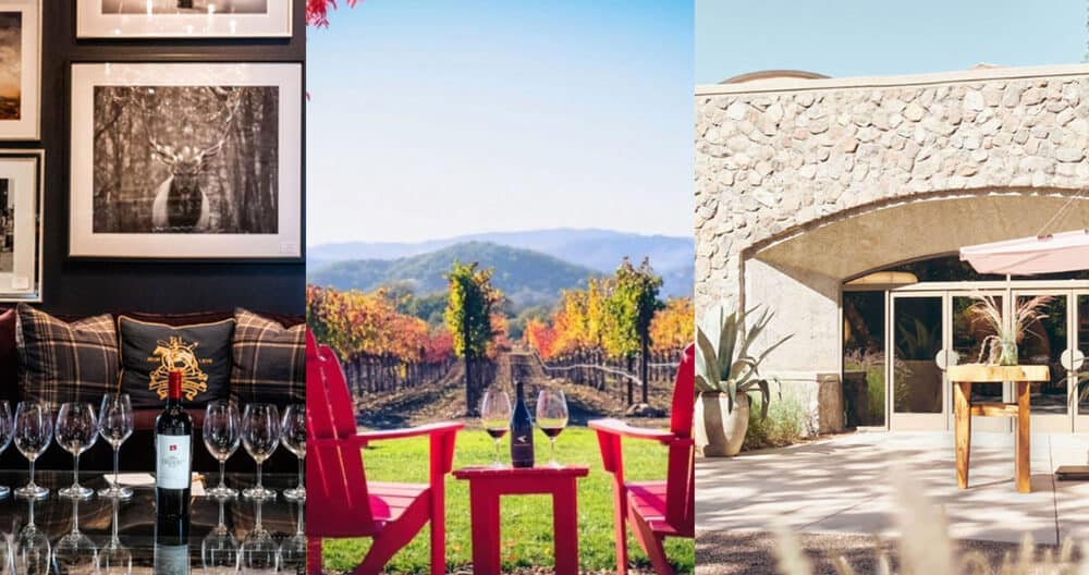 Collage of tasting rooms