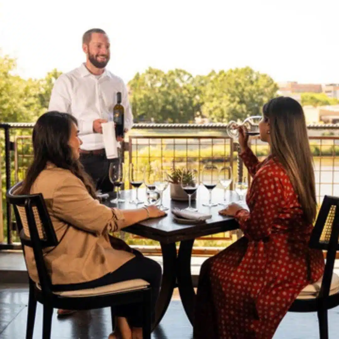 wine service at arch and tower new event venue by Robert Mondavi