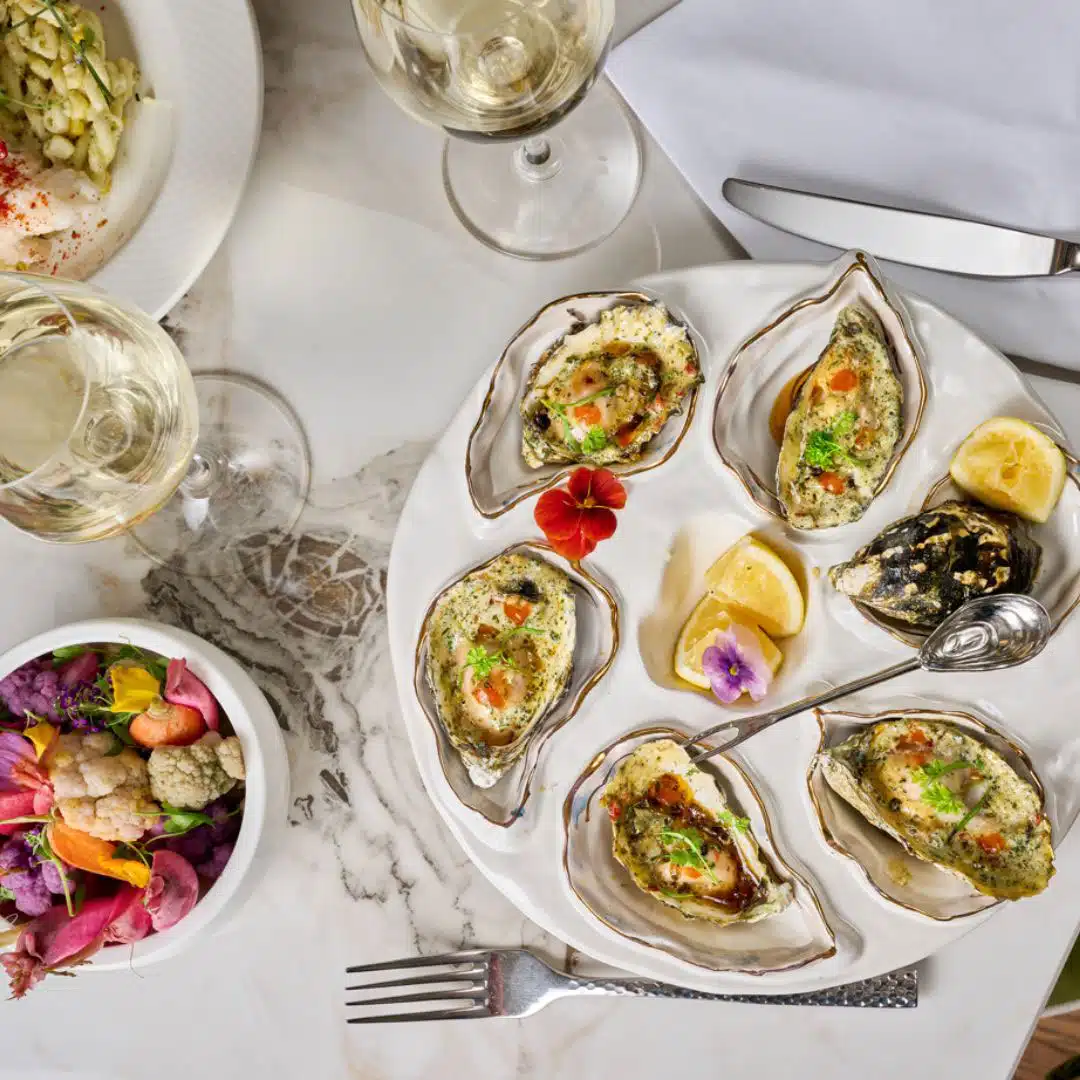 oysters on the table at Clementine