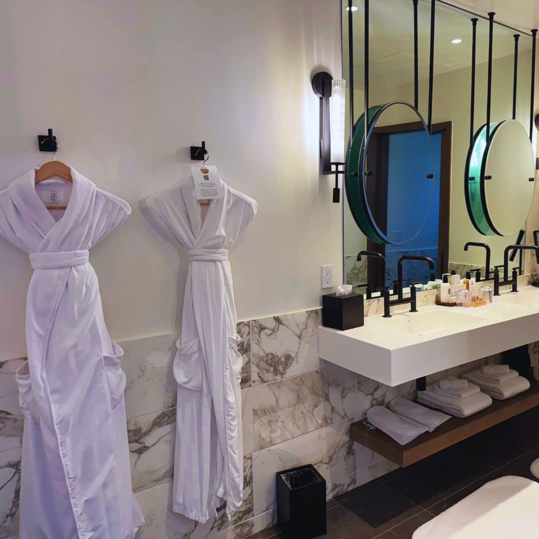 spa like bathroom at the Estate Yountville