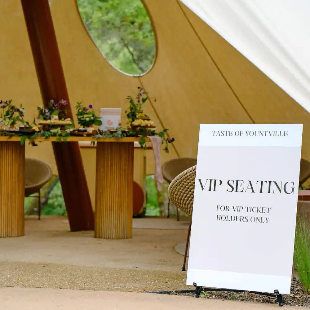 taste of Yountville VIP seating area