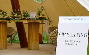 vip seating in Taste of Yountville area