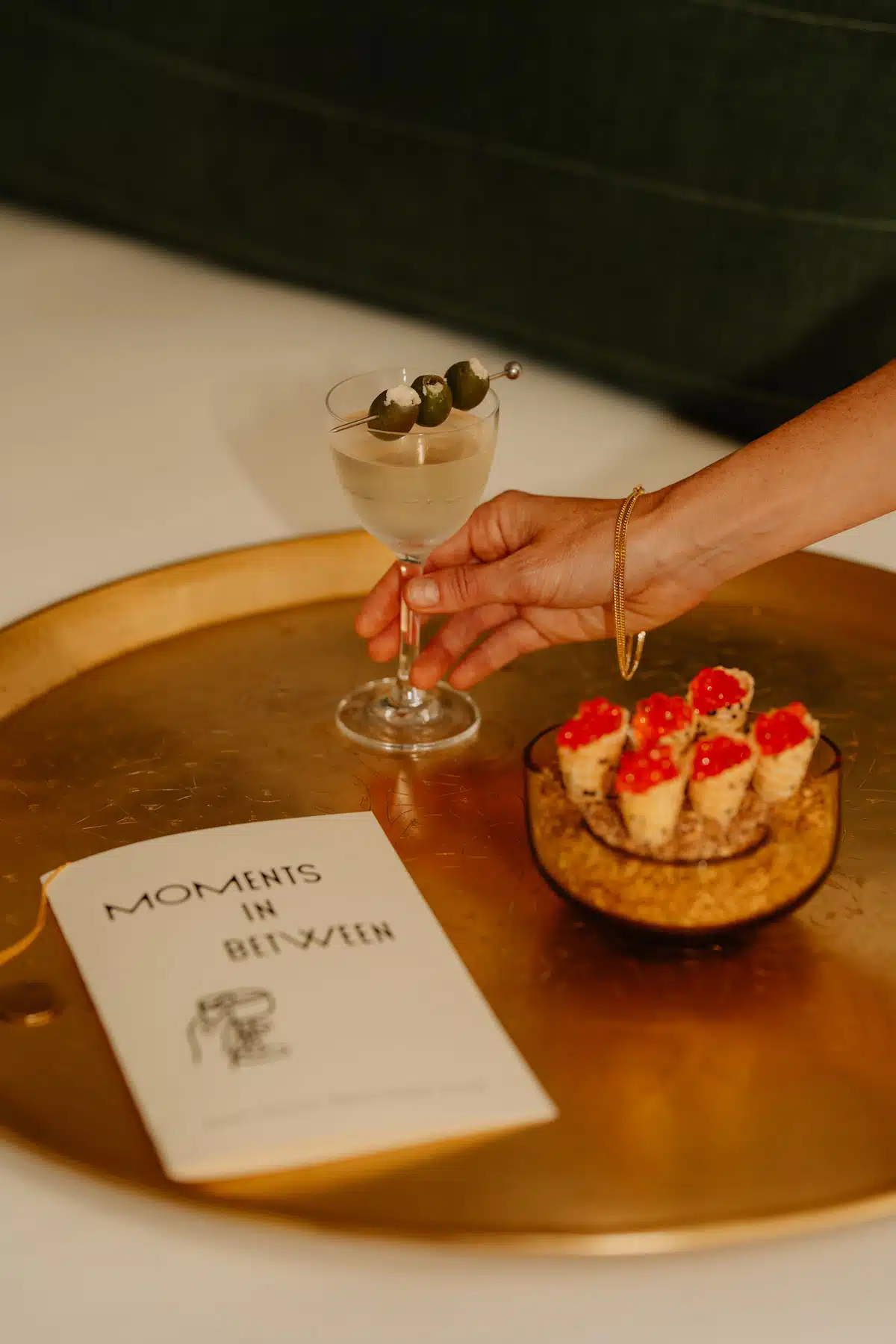 menu items from the North Block hotel on display